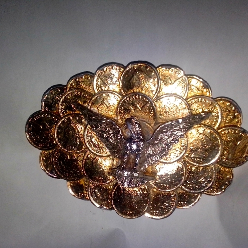 1842 coin belt buckle w/Eagle